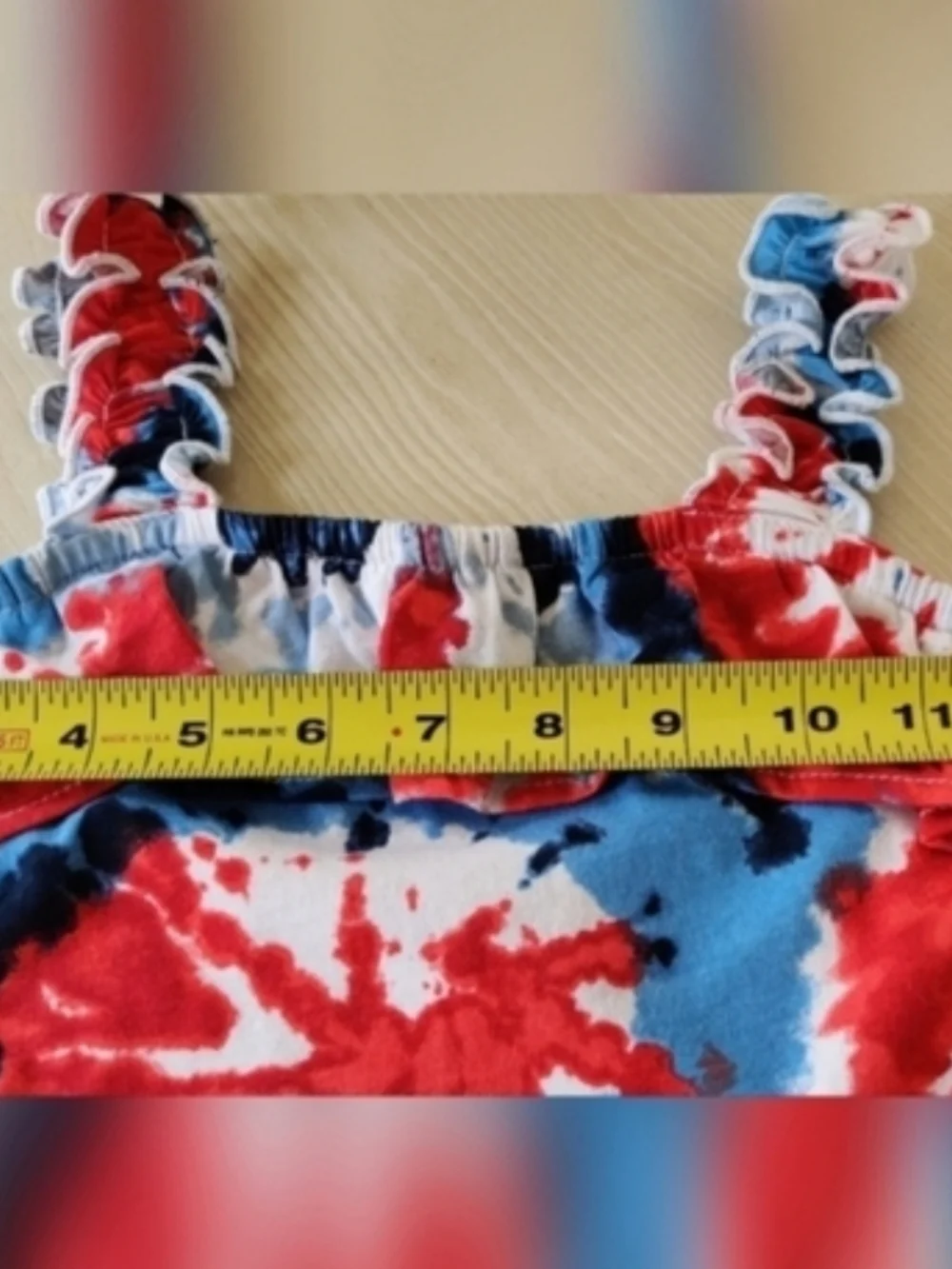 The Children's Place Red, White & Blue Tye Dye Girls Tank Top Size L 10/12 💰